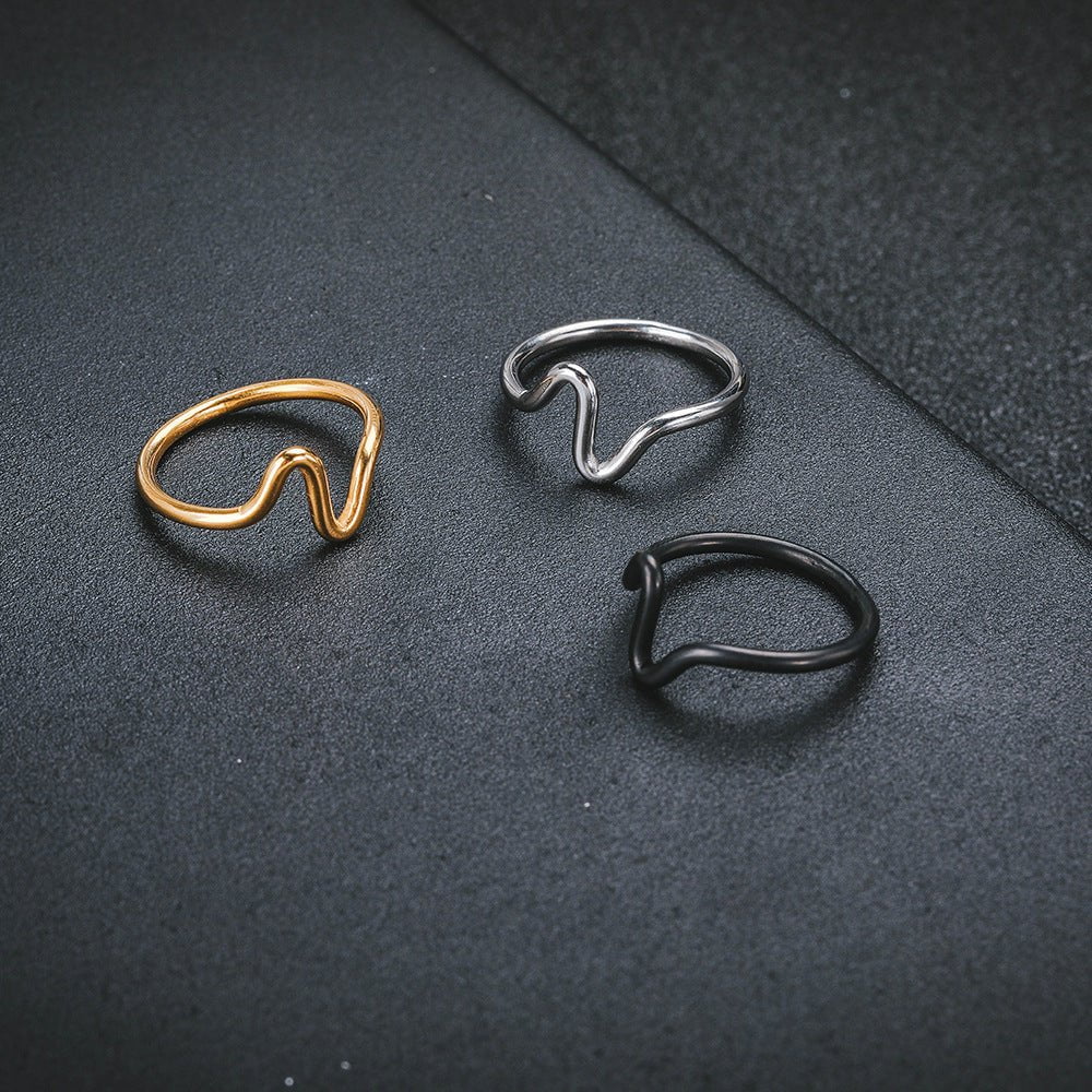 Wee Luxury Men Rings Custom Heartbeat Rings Personalized Titanium Steel for a Unique Touch