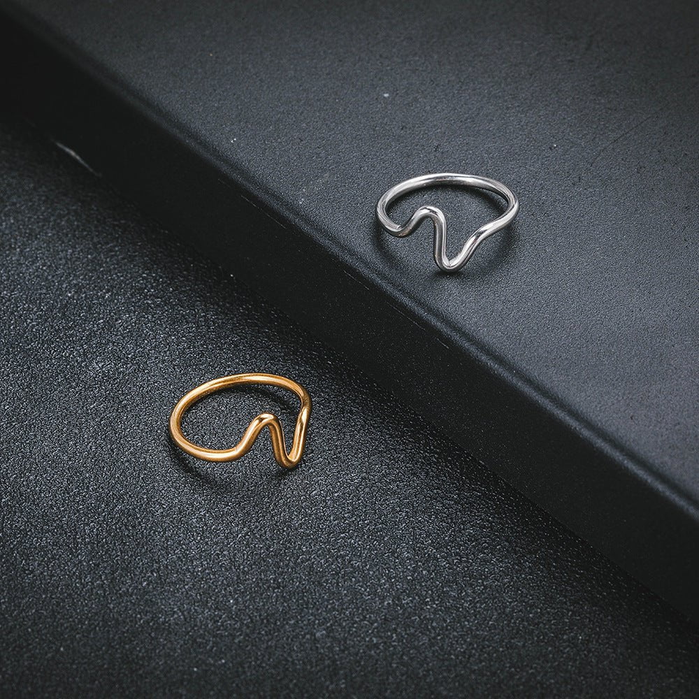 Wee Luxury Men Rings Custom Heartbeat Rings Personalized Titanium Steel for a Unique Touch