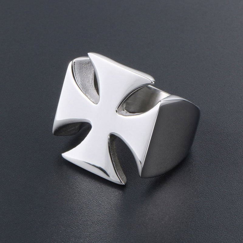 Wee Luxury Men Rings Elegant Floral Cross Simple Ring for Women - Trendy Hand Accessory