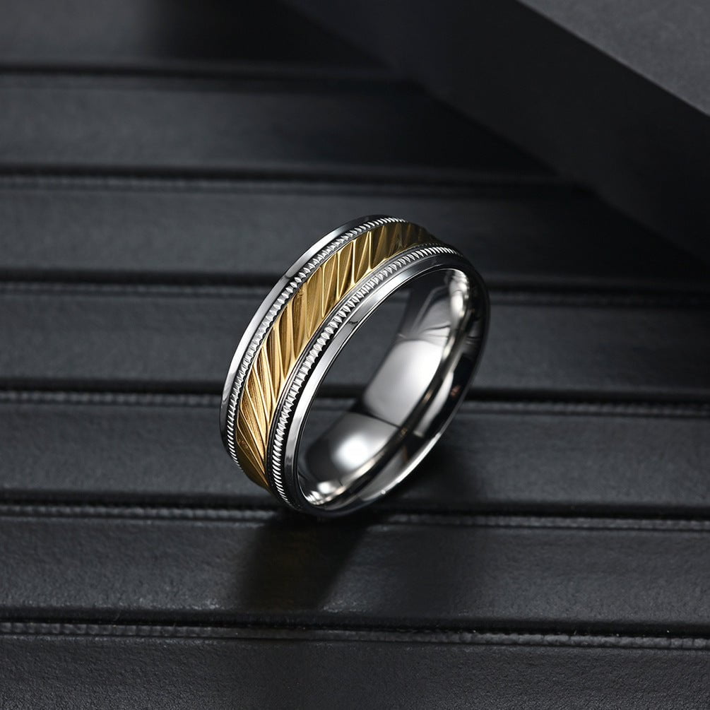Wee Luxury Men Rings Exclusive Vintage Titanium Steel Ring for Fashionable Men