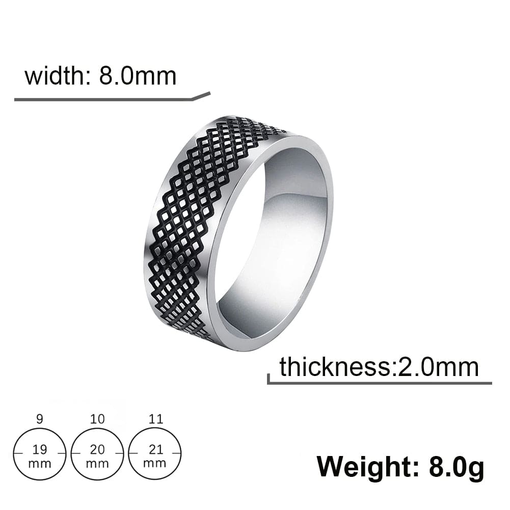 Geometric Fashion Stainless Steel Rings For Men