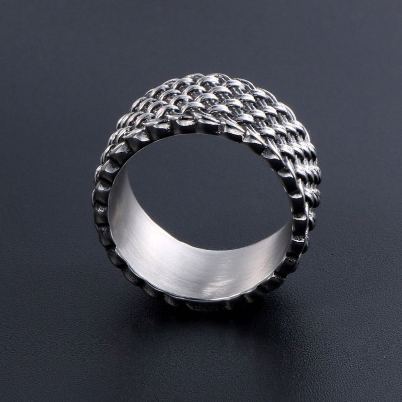 Wee Luxury Men Rings Interlaced Vintage Style Titanium Steel Men's Designer Rings