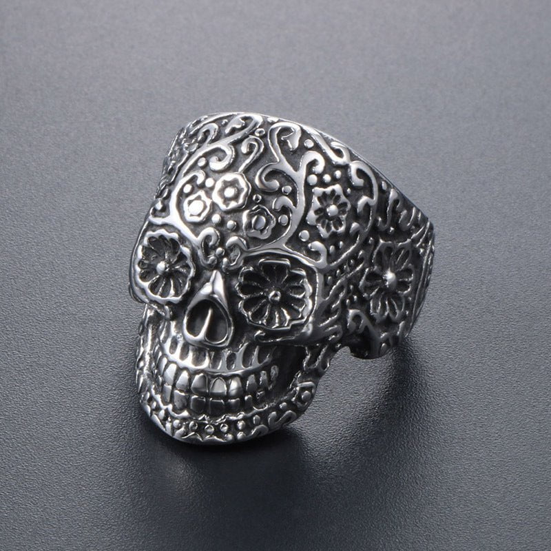 Wee Luxury Men Rings Men's Punk Skull Ring in Titanium Steel - Stainless Steel Jewelry