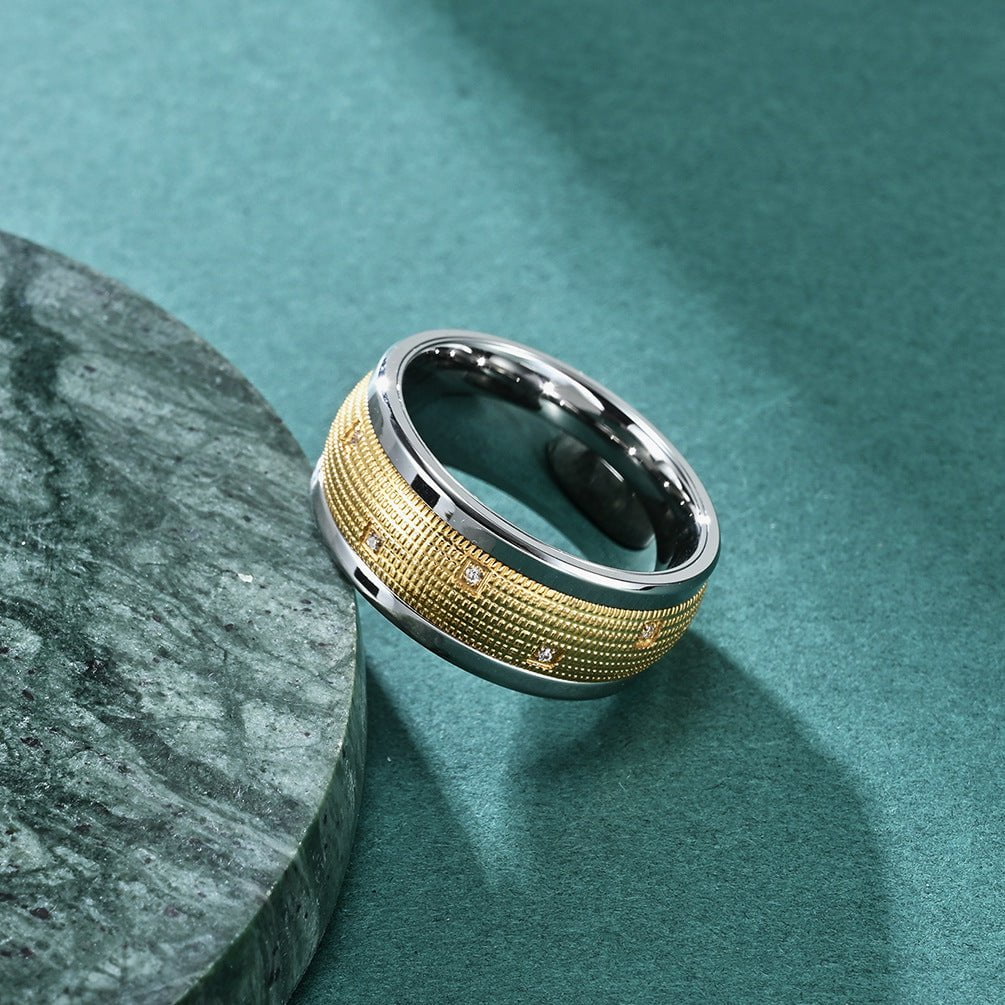 Wee Luxury Men Rings Original Design Stainless Steel Ring  Stylishly Rotating