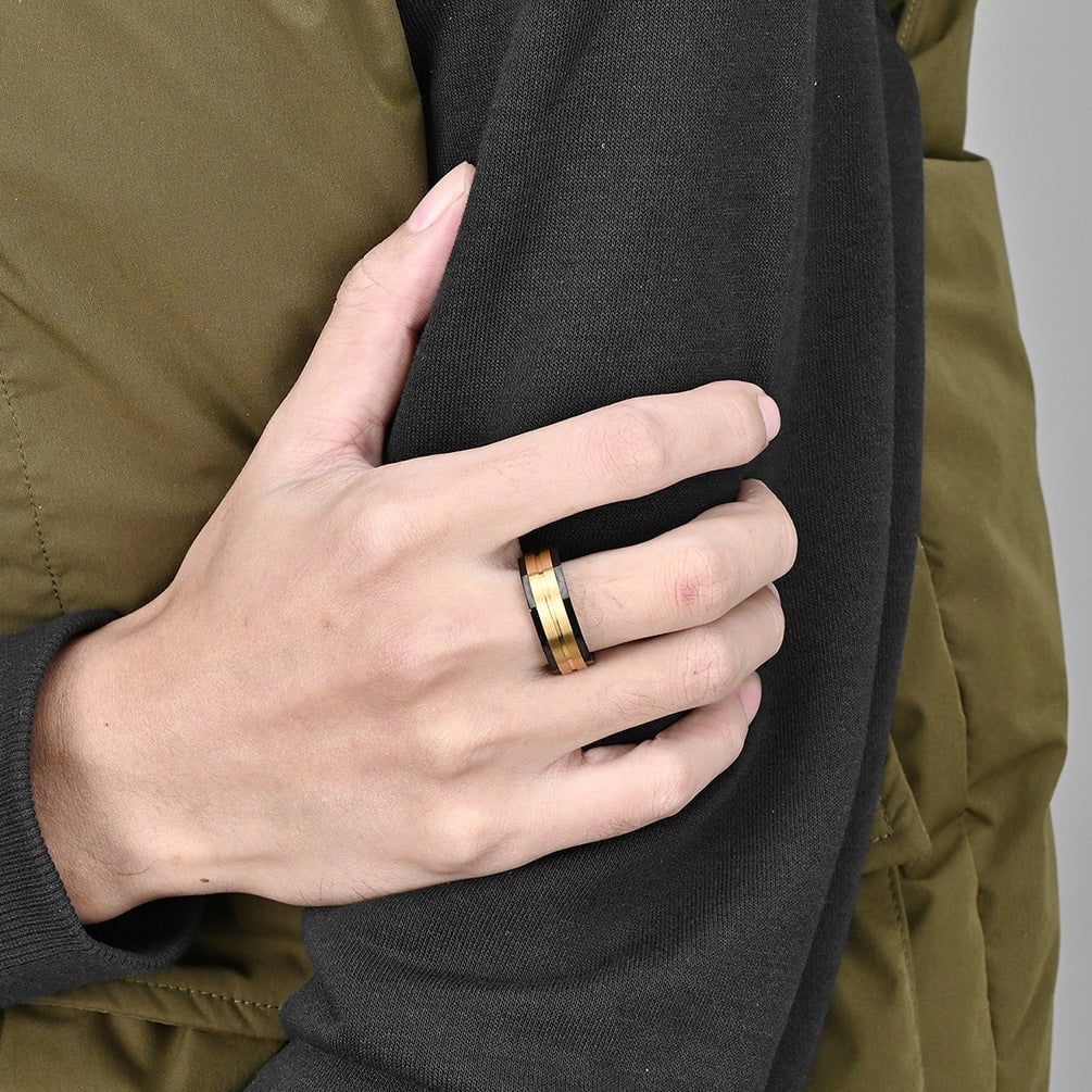 Wee Luxury Men Rings Sleek Stainless Steel Ring for FashionForward Men