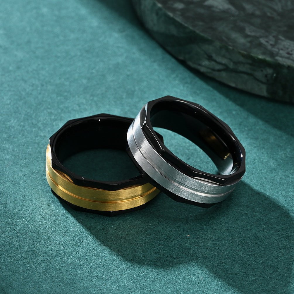 Wee Luxury Men Rings Sleek Stainless Steel Ring for FashionForward Men