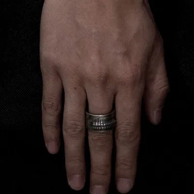 Wee Luxury Men Rings Stainless Steel Vintage Punk Male Finger Ring