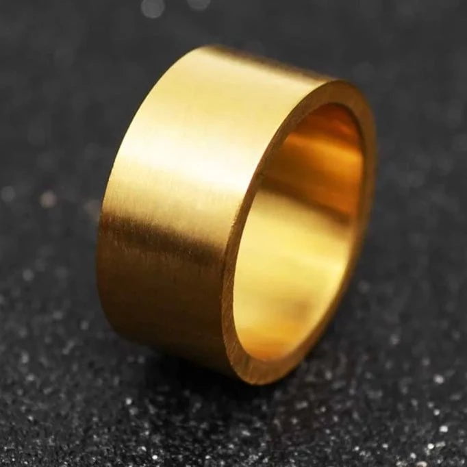 Wee Luxury Men Rings Titanium Steel Gothic Antique Simple Gold Men Ring