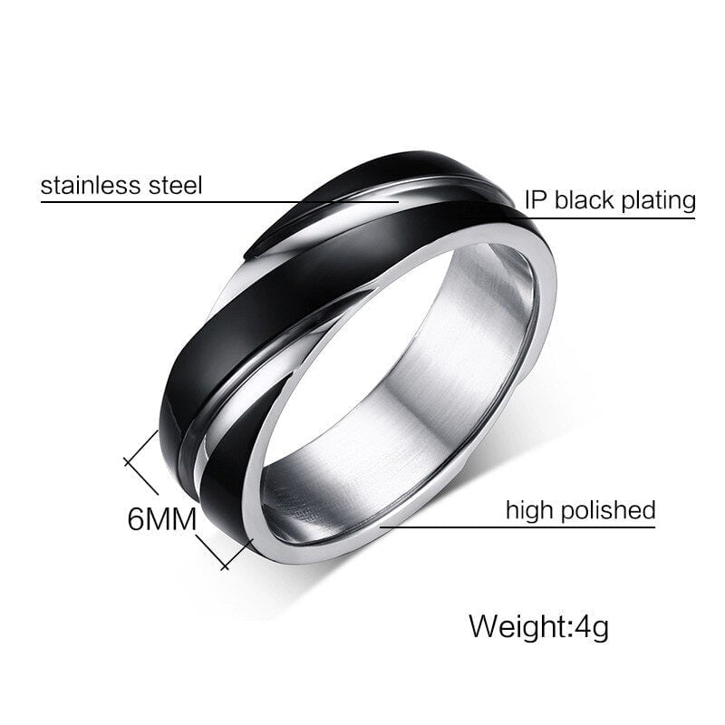 Vintage Black Vintage Mens Wedding Rings