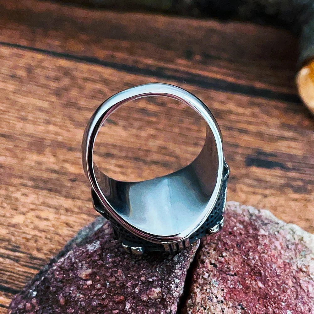 Wee Luxury Men Rings Vintage Viking Compass Ring Stainless Steel Ring