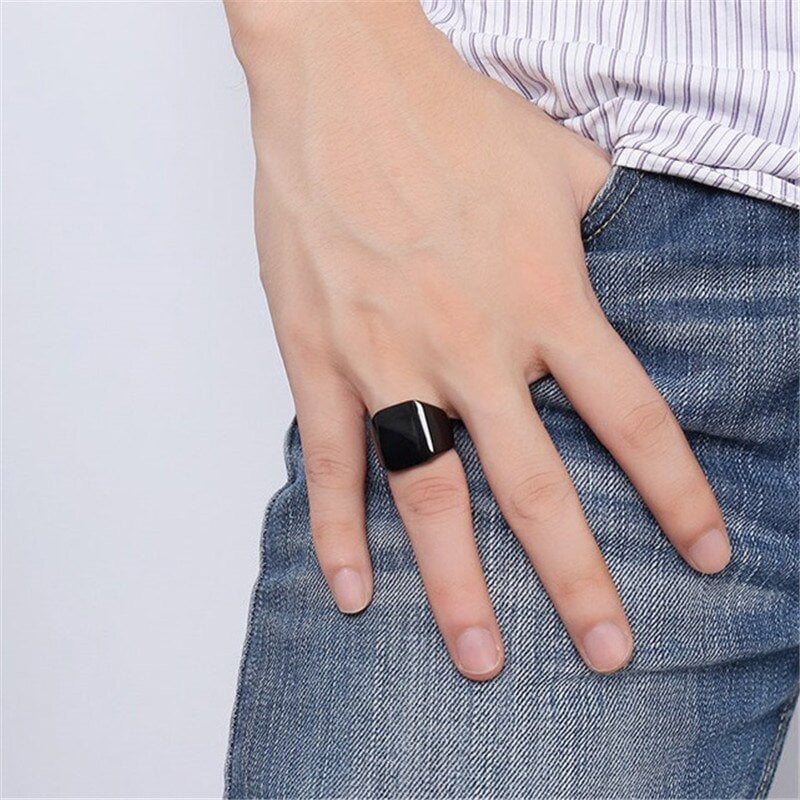 Plated Top Seal Stylish Stainless Steel Rings