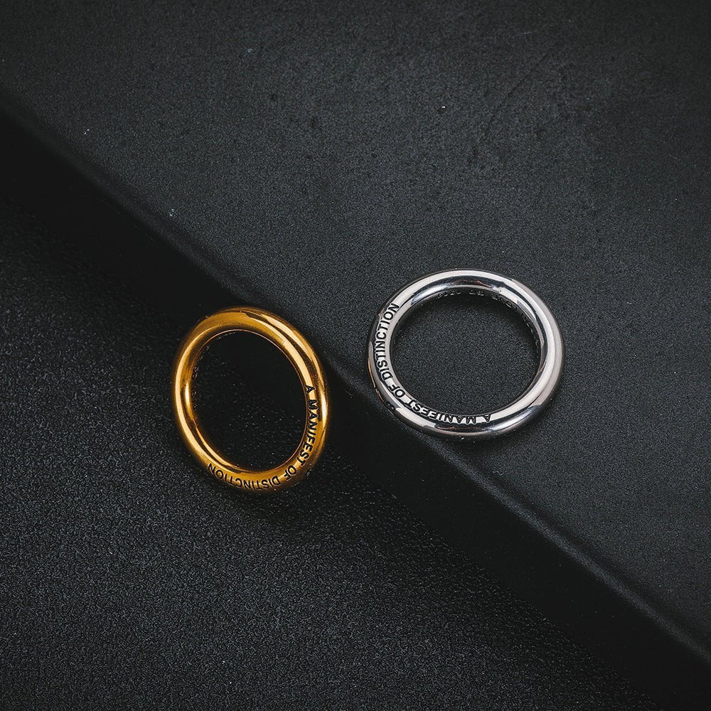 Wee Luxury Rings Matching Gold Rings with Engraved Initials for Couples