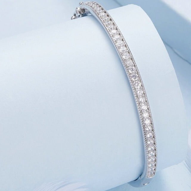 Wee Luxury Silver Bracelets Bangle Bracelet Plated in Platinum Fine Silver