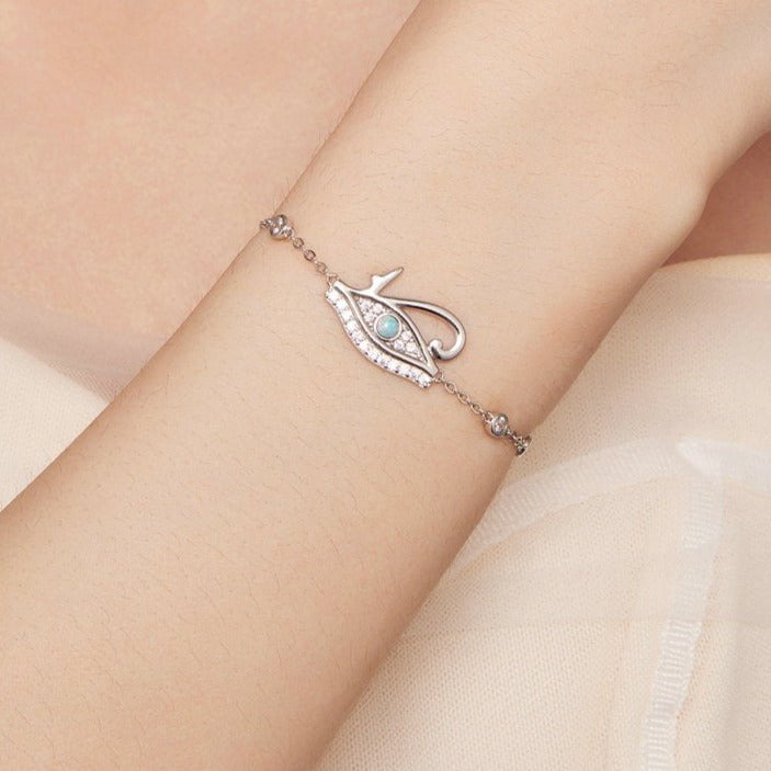 Wee Luxury Silver Bracelets Silver Best Silver Eye of Horus Bracelet Lucky Eye Bracelet