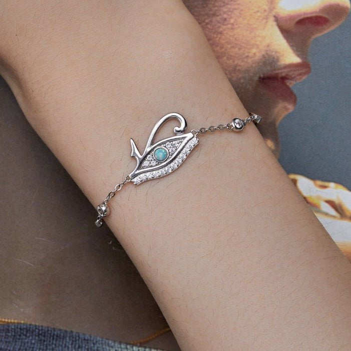 Wee Luxury Silver Bracelets Silver Best Silver Eye of Horus Bracelet Lucky Eye Bracelet