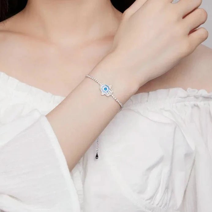 Wee Luxury Silver Bracelets Silver Fatima Guardian Hand Women Bracelet