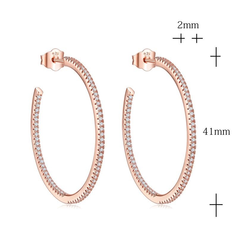 Wee Luxury Silver Earrings High Quality Zircon Retro Round Hoop Corner Earrings For Girls