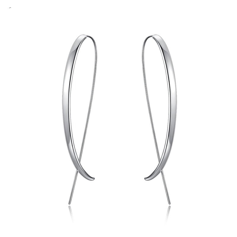 Wee Luxury Silver Earrings Silver Big Earrings For Women Unique Design Plain Silver Statement