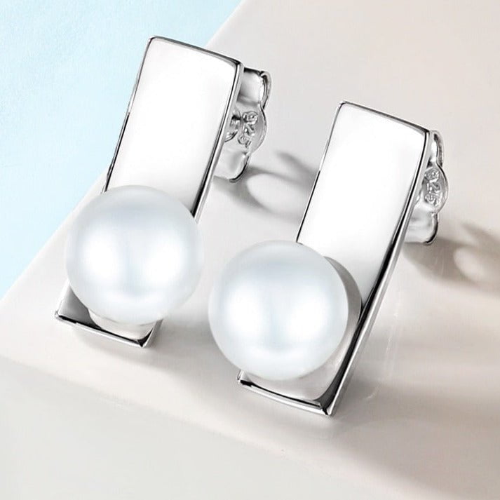Wee Luxury Silver Earrings Silver Natural Freshwater Bread Pearl Earrings For Women