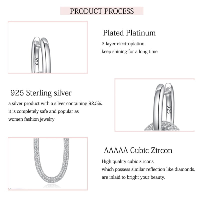 Wee Luxury Silver Earrings Silver Trendy Silver Minimalism Oval Circle Drop Earrings for Women