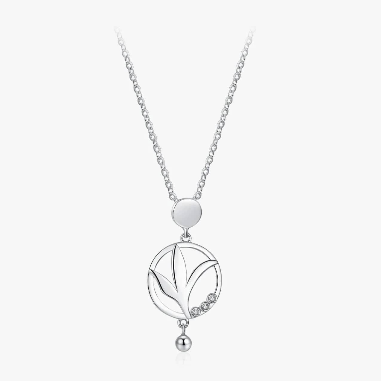 Wee Luxury Silver Necklaces Dazzling CZ Tree of Life Necklace in Authentic 925 Sterling Silver