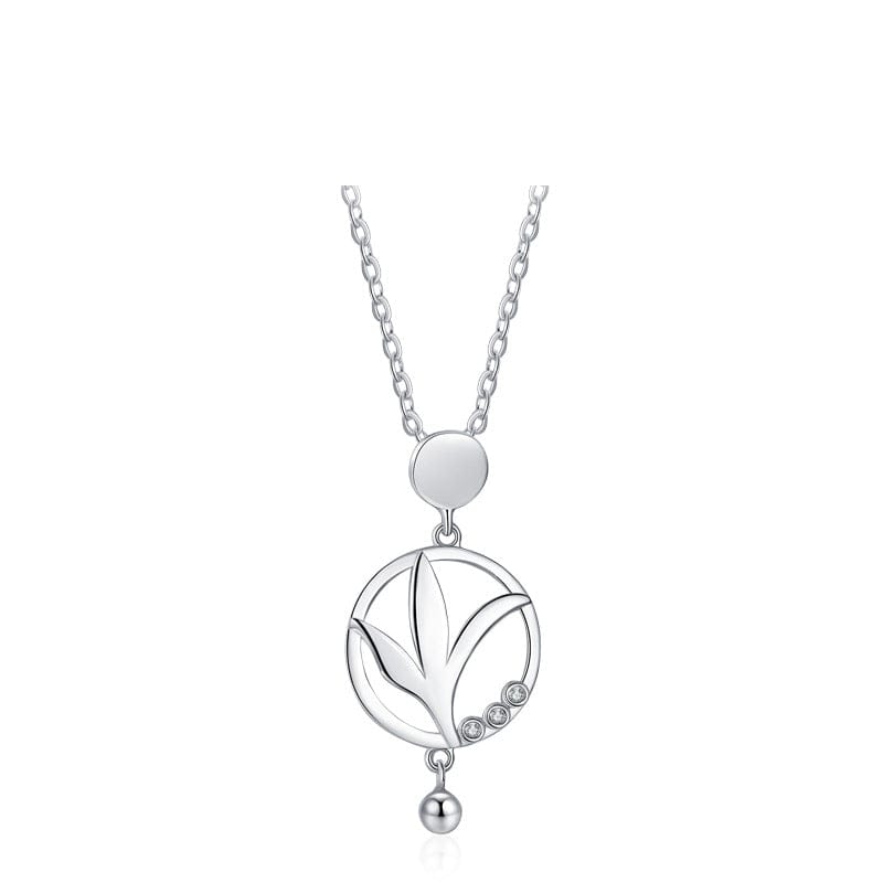 Wee Luxury Silver Necklaces Dazzling CZ Tree of Life Necklace in Authentic 925 Sterling Silver