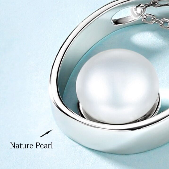 Wee Luxury Silver Necklaces Natural Freshwater Bread Pearl Simple Texture And Personality Elegant Fine Jewelry