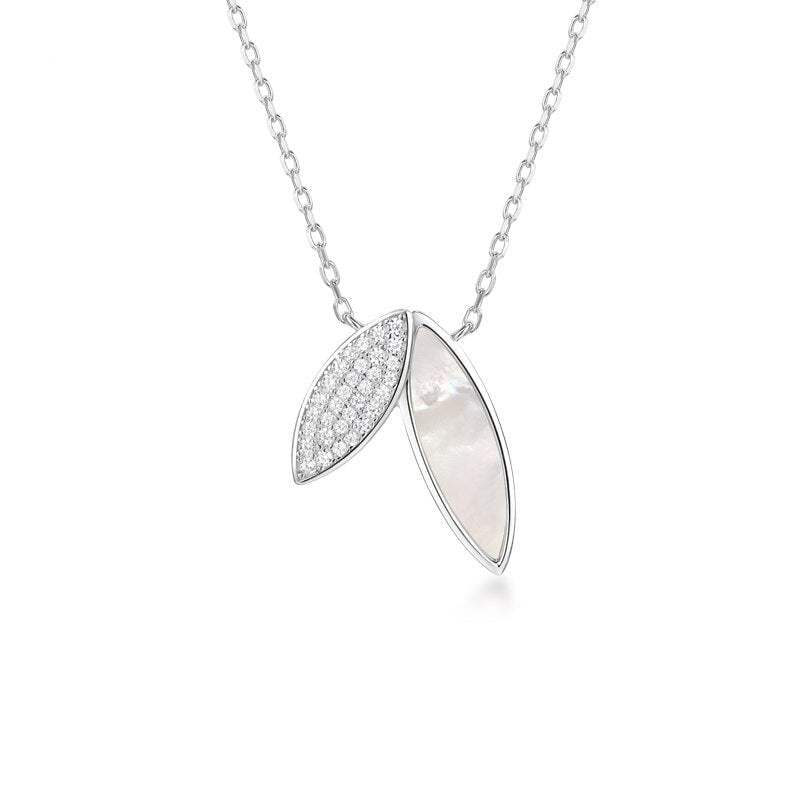 Wee Luxury Silver Necklaces Silver Shell High Quality Zircon Personalized Design Neutral Necklace For Women