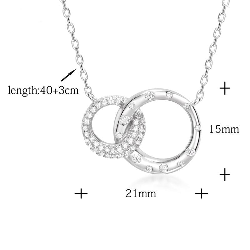 Wee Luxury Silver Necklaces Silver Silver High Quality Zircon Christmas Gift Irregular Necklace For Women