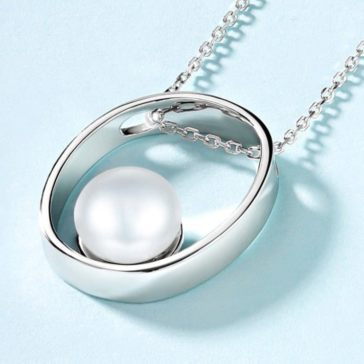 Wee Luxury Silver Necklaces White Natural Freshwater Bread Pearl Simple Texture And Personality Elegant Fine Jewelry