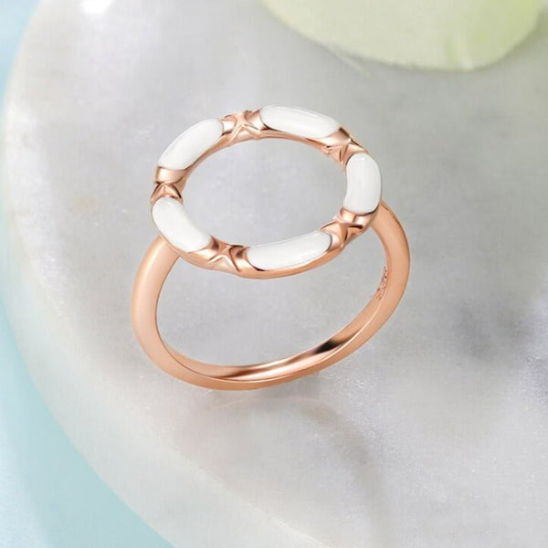 Wee Luxury Silver Rings Open Circle Sterling Silver Rings For Women