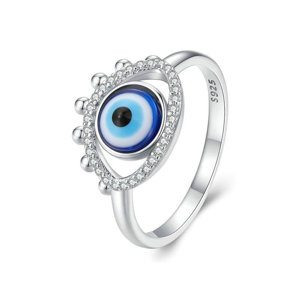 Wee Luxury Silver Rings 925 Sterling Silver Lucky Evil Eye Ring