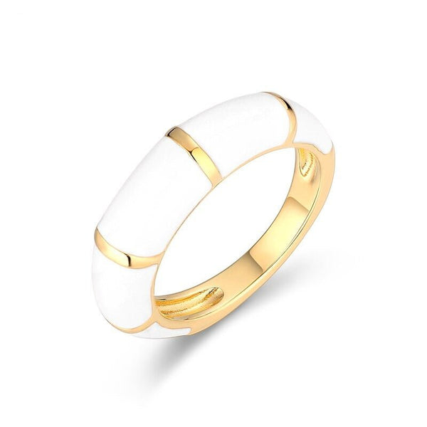 Wee Luxury Silver Rings Simple Circle WhiteSilver Ring For Women