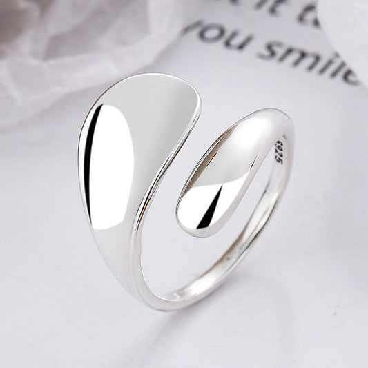 Wee Luxury Silver Rings Yj518/about 2.75 grams / The opening is adjustable Sterling Silver Retro Style Adjustable Open Ring