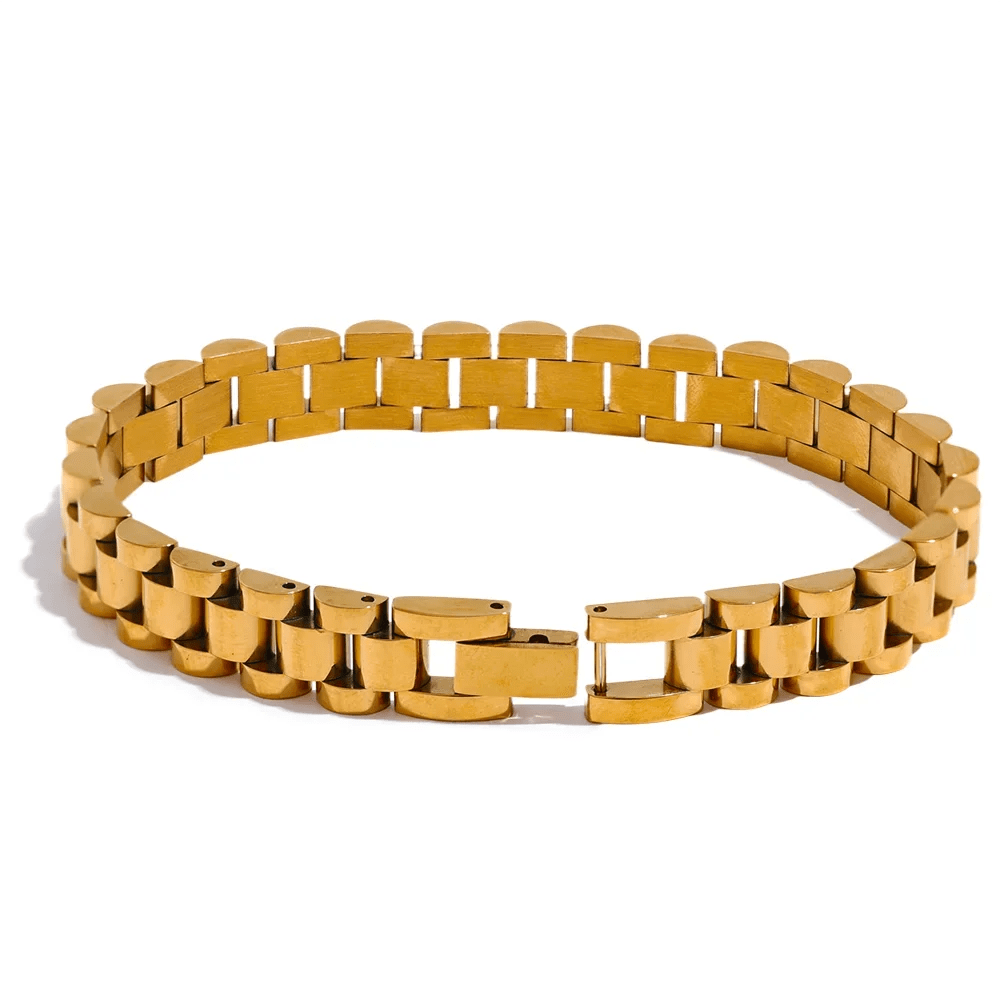 Wee Luxury Women Bracelets 280 20cm Gold Simple Heavy Metal Stainless Steel Chain Bracelet