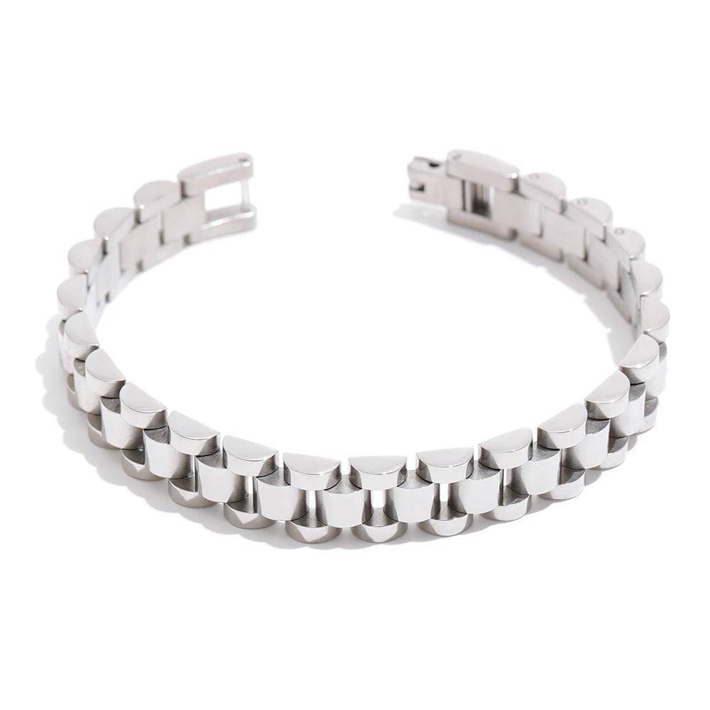 Wee Luxury Women Bracelets 768 18cm Steel Simple Heavy Metal Stainless Steel Chain Bracelet