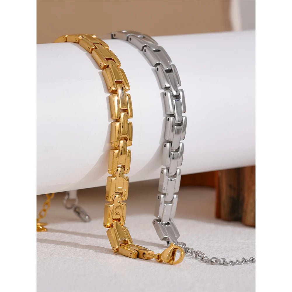 Wee Luxury Women Bracelets Adjustable Wrist 316L Stainless Steel Charm Polished Chain Bracelet