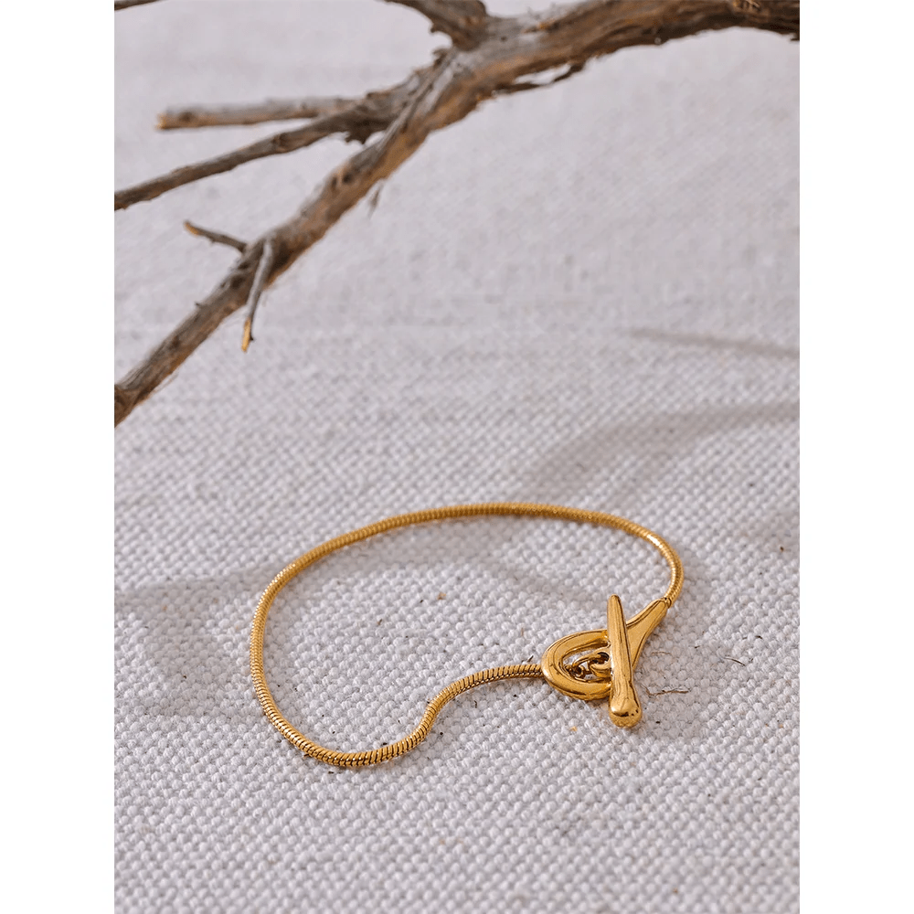 Wee Luxury Women Bracelets Gold Plated Fashion Chain Toggle-Clasps Personalized Gold Bracelet for Womens