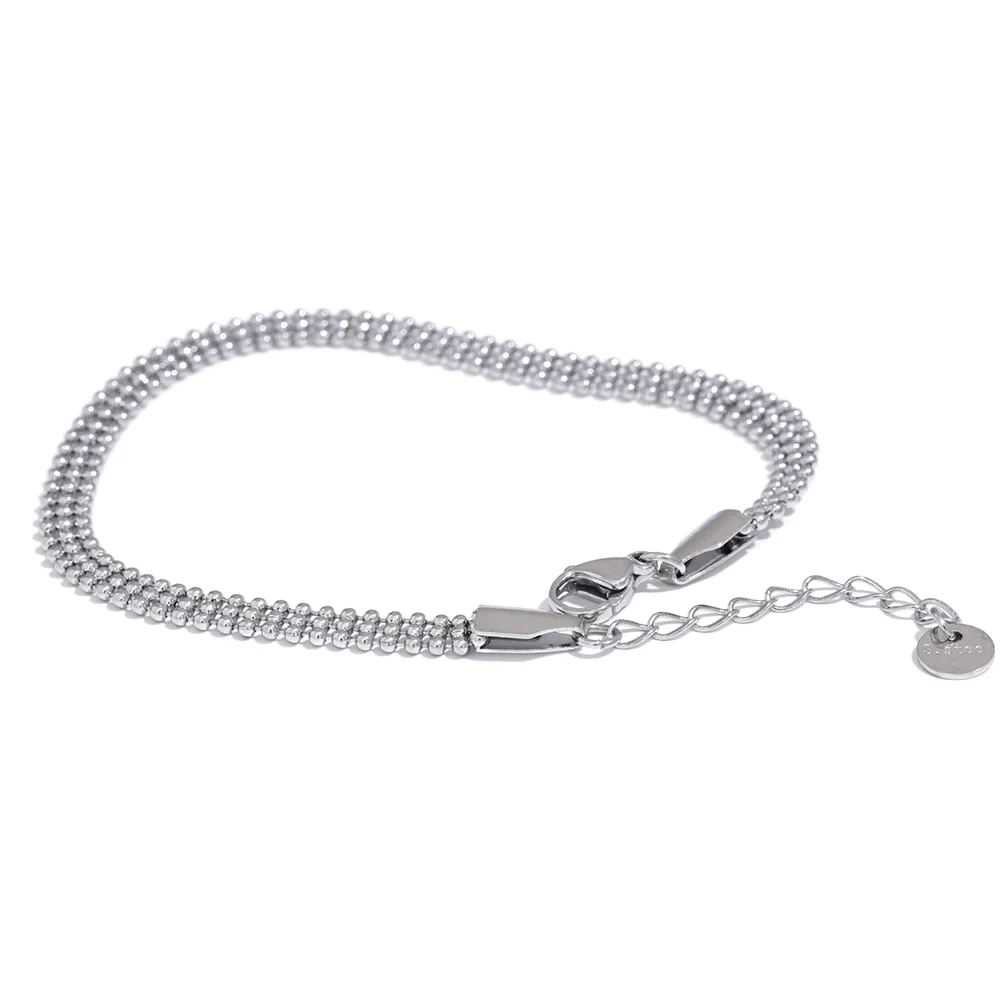 Wee Luxury Women Bracelets Platinum Chic Light Metal Exquisite Chain Wide Wrist Bracelet Bangle