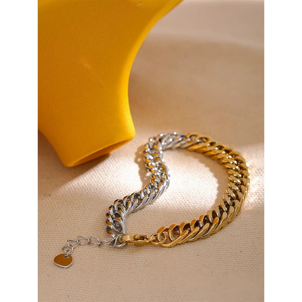 Wee Luxury Women Bracelets YH668A Mix Trendy Metal Stainless Steel Chain Bangle Bracelet