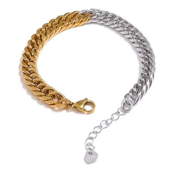 Wee Luxury Women Bracelets YH668A Mix Trendy Metal Stainless Steel Chain Bangle Bracelet