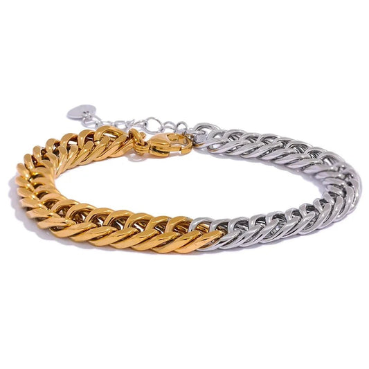 Wee Luxury Women Bracelets YH668A Mix Trendy Metal Stainless Steel Chain Bangle Bracelet