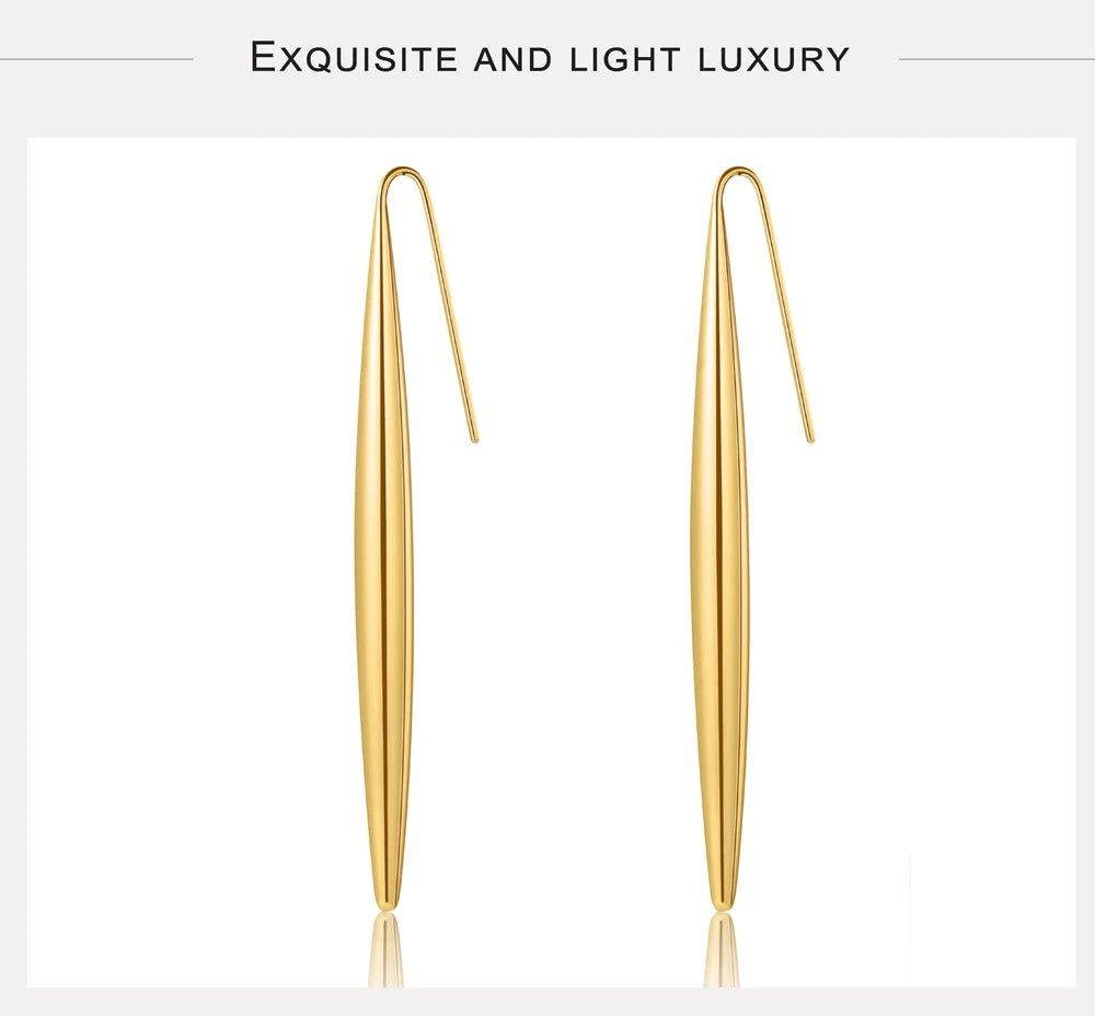 Wee Luxury Women Earrings Gold Plated Water Shape Unique Earrings