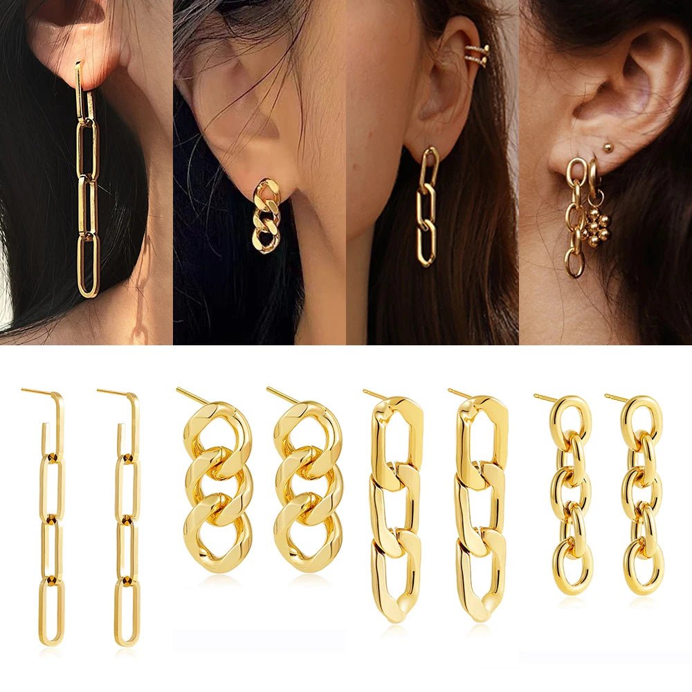 Wee Luxury Women Earrings Trendy Chunky Ear Studs Fashion Earrings