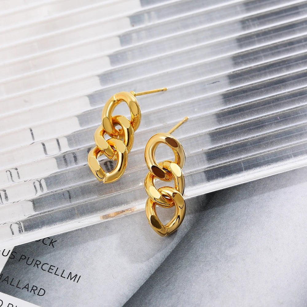 Wee Luxury Women Earrings Trendy Chunky Ear Studs Fashion Earrings