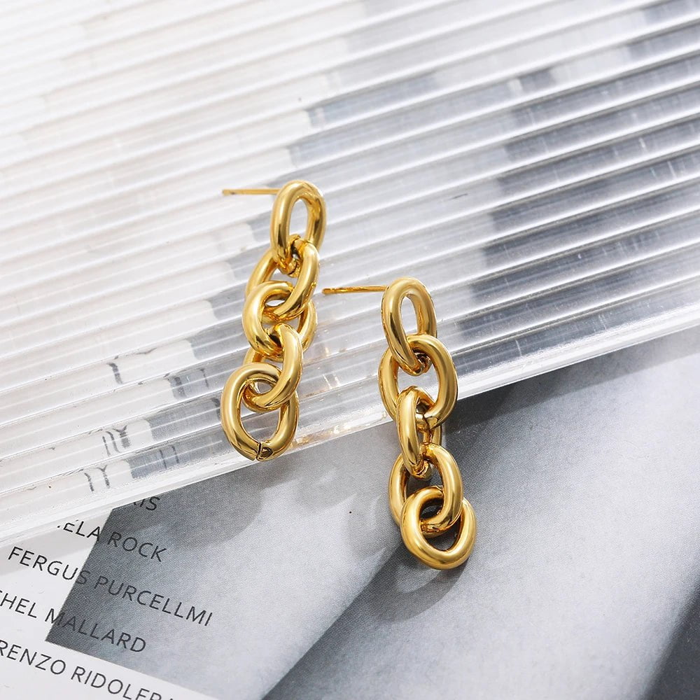 Wee Luxury Women Earrings Trendy Chunky Ear Studs Fashion Earrings