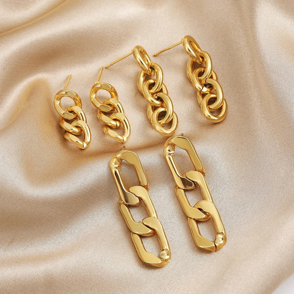 Wee Luxury Women Earrings Trendy Chunky Ear Studs Fashion Earrings