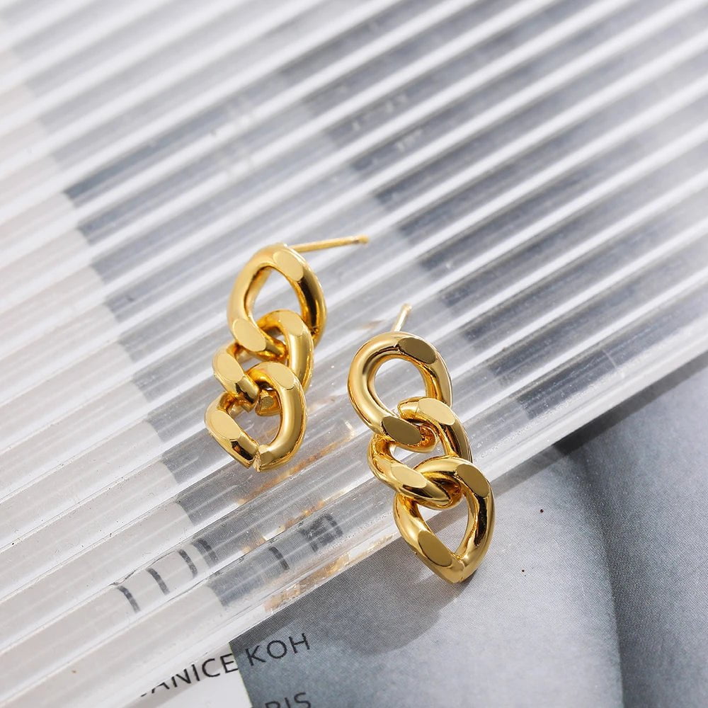 Wee Luxury Women Earrings Trendy Chunky Ear Studs Fashion Earrings