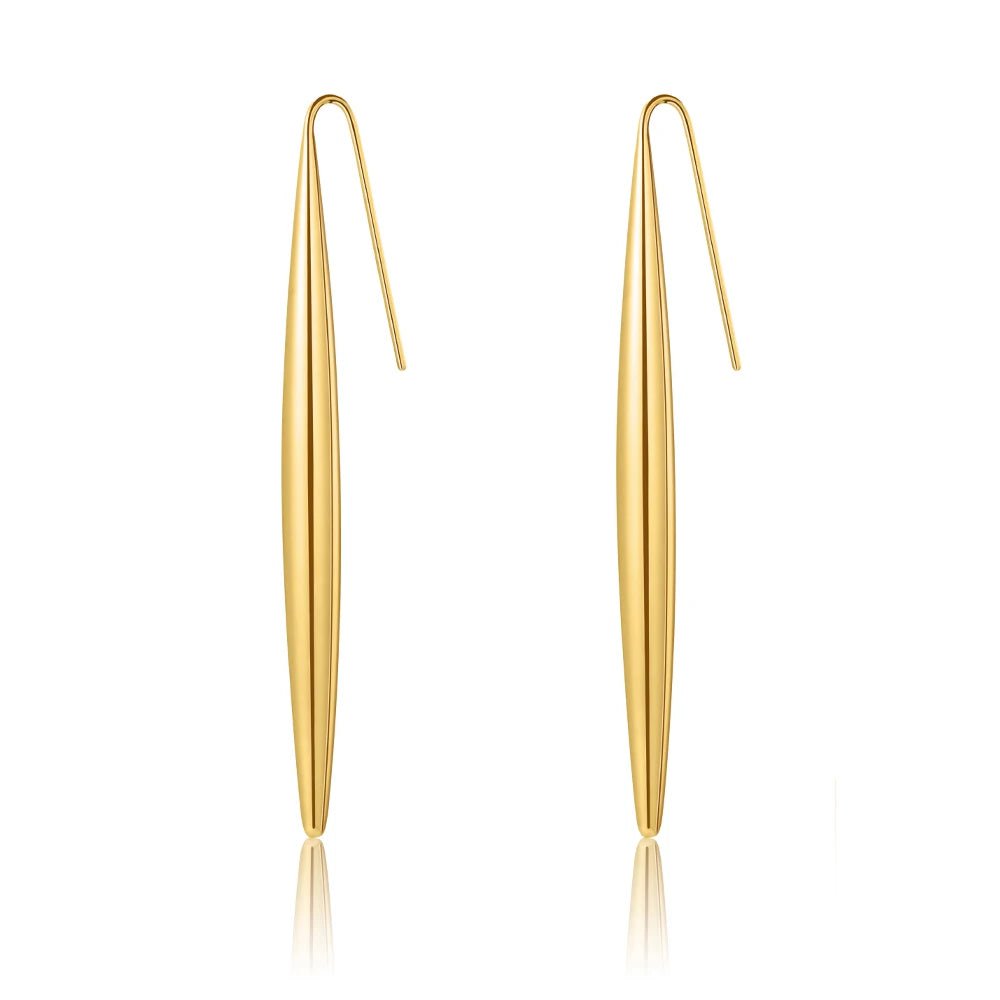 Wee Luxury Women Earrings WF0242-03 Gold Plated Water Shape Unique Earrings