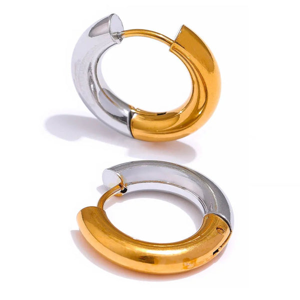 Wee Luxury Women Earrings YH1148A Elegant Geometric Round Hoop Earrings Women